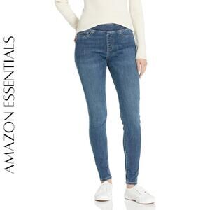 Amazon Essentials Mid-Rise Stretch Pull-On Jegging Medium Wash Sz 14 (XL) NWOT!